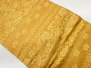 横段に鳳凰・花唐草模様織出し名古屋帯